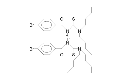 cis-Bis(N-<4-bromo-benzoyl>-N',N'-dibutyl-thiourea)-platinum(ii) complex