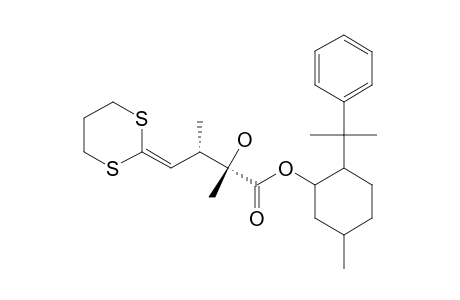 (2S,3R)-5-METHYL-2-(1-METHYL-1-PHENYLETHYL)-CYCLOHEXYL-4-(1,3-DITHIAN-2-YLIDENE)-2-HYDROXY-2,3-DIMETHYLBUTANOATE