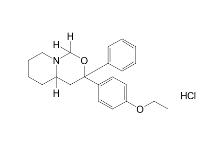 3-(p-ethoxyphenyl)hexahydro-3-phenyl-1H,3H-pyrido[1,2-c][1,3]oxazine, hydrochloride