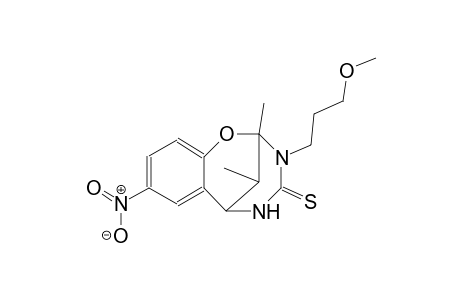 10-(3-methoxypropyl)-9,13-dimethyl-4-nitro-8-oxa-10,12-diazatricyclo[7.3.1.0²,⁷]trideca-2,4,6-triene-11-thione