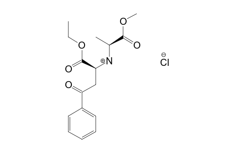 (1S,2S)-2-(1-METHOXYCARBONYLETHYLAMINO)-4-OXO-4-PHENYL-BUTYRIC-ACID-ETHYLESTER-HYDROCHLORIDE