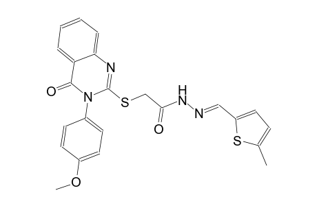 2-{[3-(4-methoxyphenyl)-4-oxo-3,4-dihydro-2-quinazolinyl]sulfanyl}-N'-[(E)-(5-methyl-2-thienyl)methylidene]acetohydrazide