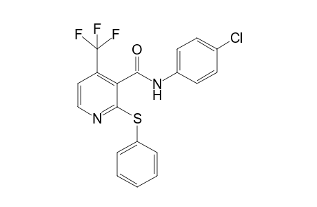 N-(4-chlorophenyl)-2-(phenylthio)-4-(trifluoromethyl)-3-pyridinecarboxamide