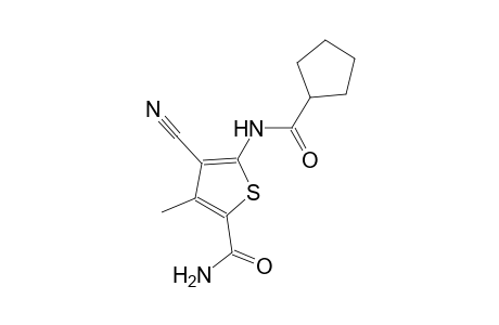 4-cyano-5-[(cyclopentylcarbonyl)amino]-3-methyl-2-thiophenecarboxamide