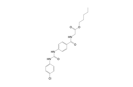 p-[3-(p-chlorophenyl)ureido]hippuric acid, pentyl ester