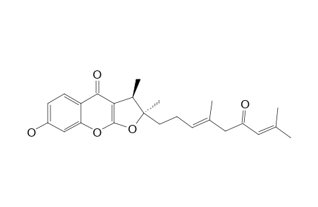 FUKANEFUROCHROMONE_B;2,3-DIHYDRO-7-HYDROXY-2-R*,3-R*-DIMETHYL-2-[4,8-DIMETHYL-3-(E),7-NONADIEN-6-ONYL]-FURO-[3.2-B]-CHROMONE