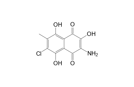 3-Amino-6(7)-chloro-2,5,8-trihydroxy-7(6)-methylnaphthalene-1,4-dione