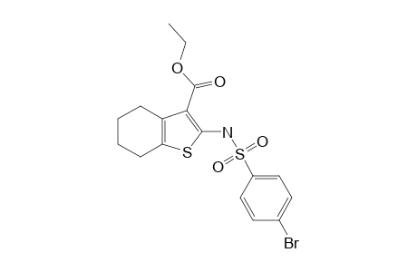 2-[(p-bromophenyl)sulfonamido]-4,5,6,7-tetrahydrobenzo[b]thiophene-3-carboxylic acid, ethyl ester