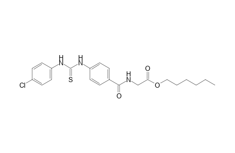 p-[3-(p-chlorophenyl)-2-thioureido]hippuric acid, hexyl ester