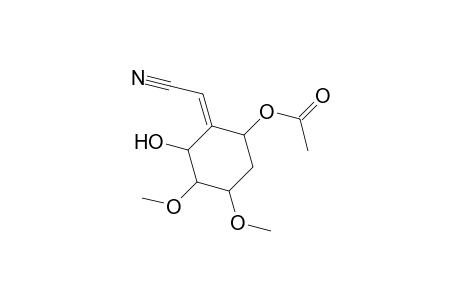 (2E)-2-(Cyanomethylene)-3-hydroxy-4,5-dimethoxycyclohexyl acetate