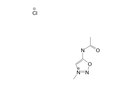 3-METHYL-5-ACETYLAMINO-1,2,3-OXADIAZOLE_CHLORIDE;WITH_RESPECT_TO_CH3NO2