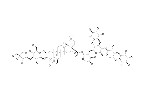 3-O-[BETA-D-APIOFURANOSYL-(1->3)-BETA-D-GLUCOPYRANOSYL]-28-O-[ALPHA-L-RHAMNOPYRANOSYL-(1->3)-BETA-D-XYLOPYRANOSYL-(1->4)-[ALPHA-L-RHAMNOPYRANOSYL-(