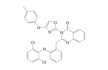 2-[2-(2,6-DICHLOROPHENYLAMINO)-PHENYLMETHYL]-3-[4-[(4-METHYLPHENYL)-AMINO]-1,3-OXAZOL-2-YL]-QUINAZOLIN-4(3H)-ONE