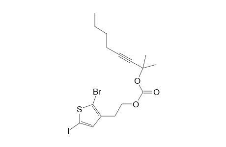 2-(2-Bromo-5-iodothiophen-3-yl)ethyl (2-methyloct-3-yne-2-yl) carbonate