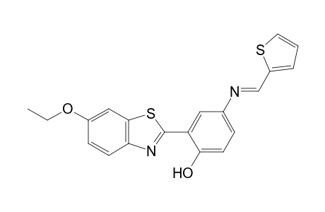 2-(6-Ethoxy-2-benzothiazolyl)-4-(2-thienylmethyleneamino)phenol