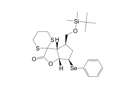 Spiro[2H-cyclopenta[b]furan-3(3aH),2'-[1,3]dithian]-2-one, 4-[[[(1,1-dimethylethyl)dimethylsilyl]oxy]methyl]tetrahydro-6-(phenyl seleno)-, [3aR-(3a.alpha.,4.alpha.,6.alpha.,6a.alpha.)]-