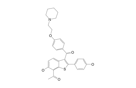 7-ACETYL-[6-HYDROXY-2-(4-HYDROXYPHENYL)-1-BENZOTHIOPHEN-3-YL]-[4-[2-(PIPERIDIN-1-YL)-ETHOXY]-PHENYL]-METHANONE;7-MARLF;IMPURITY-8