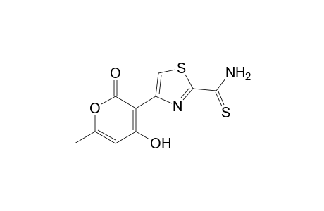 4-(4-Hydroxy-6-methyl-2-oxo-2H-pyran-3-yl)thiazole-2-carbothioamide