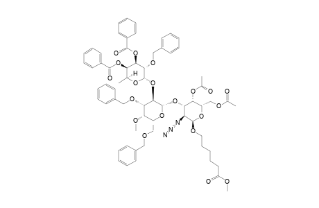 #15;5-(METHOXYCARBONYL)-PENTYL-3,4-DI-O-BENZOYL-2-O-BENZYL-ALPHA-L-FUCOPYRANOSYL-(1->2)-3,6-DI-O-BENZYL-4-O-METHYL-BETA-D-GALACTOPYRANOSYL-(1->3)-4,6-DI-O-ACET