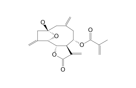 2,5-EPOXY-2-BETA-HYDROXY-8-ALPHA-(2-METHYLPROPENOYLOXY)-4(15),10(14),11(13)-GERMACRATRIEN-12,6-ALPHA-OLIDE