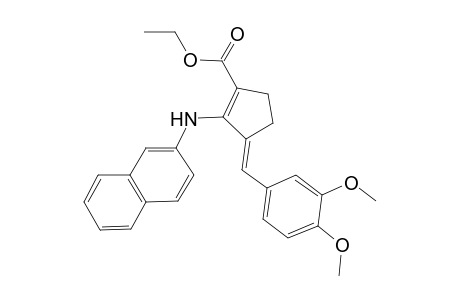 ETHYL-3-(3,4-DIMETHOXYPHENYL)-METHYLENE-2-(2-NAPHTHYLAMINO)-1-CYCLOPENTENE-CARBOXYLATE