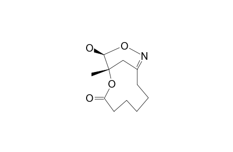 (+/-)-1-METHYL-12-HYDROXY-2,11-DIOXA-10-AZABICYCLO-[7.3.1]-TRIDEC-9-EN-3-ONE