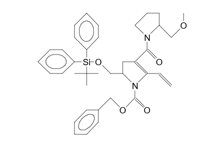 (+)-(2'S,5R)-(<T-Bu-diphe-silyl>oxy-me)-4,5-di-H-3-(<(2'-meo-me)pyrrolidin-1'-yl>carbonyl)-2-vinyl-pyrrole-1-coo-benzyl