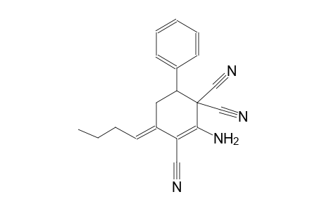 (4E)-2-amino-4-butylidene-6-phenyl-2-cyclohexene-1,1,3-tricarbonitrile