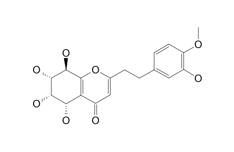 AQUILARONE-A;(5S,6S,7S,8R)-2-[2-(3'-HYDROXY-4'-METHOXYPHENYL)-ETHYL]-5,6,7,8-TETRAHYDROXY-5,6,7,8-TETRAHYDRO-CHROMONE