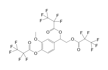 Propanoic acid, pentafluoro-, 1-[3-methoxy-4-(2,2,3,3,3-pentafluoro-1-oxopropoxy)phenyl]-1,2-ethanediyl ester