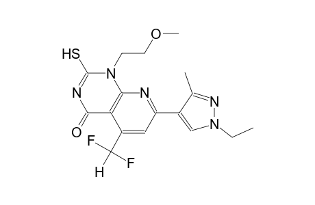 pyrido[2,3-d]pyrimidin-4(1H)-one, 5-(difluoromethyl)-7-(1-ethyl-3-methyl-1H-pyrazol-4-yl)-2-mercapto-1-(2-methoxyethyl)-