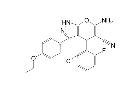 6-amino-4-(2-chloro-6-fluorophenyl)-3-(4-ethoxyphenyl)-1,4-dihydropyrano[2,3-c]pyrazole-5-carbonitrile