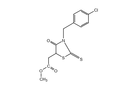 3-(p-chlorobenzyl)-4-oxo-2-thioxo-5-thiazolidineacetic acid, methyl ester