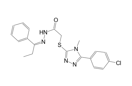 2-{[5-(4-chlorophenyl)-4-methyl-4H-1,2,4-triazol-3-yl]sulfanyl}-N'-[(Z)-1-phenylpropylidene]acetohydrazide