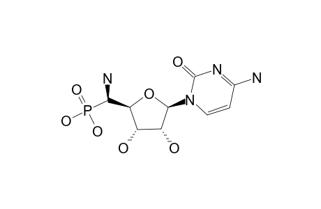 5'-[1'-(5'R-AMINO-BETA-D-RIBO-PENTA-1',4'-FURANOSYL)-CYTOSINE]-PHOSPHONIC-ACID