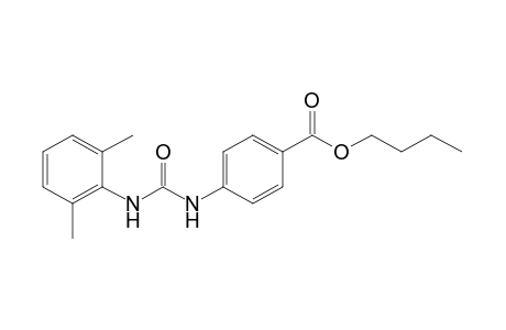 p-[3-(2,6-xylyl)ureido]benzoic acid, butyl ester