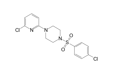 1-[(p-CHLOROPHENYL)SULFONYL]-4-(6-CHLORO-2-PYRIDYL)PIPERAZINE