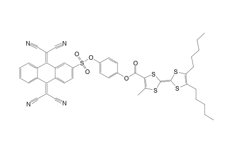 1-(4-METHYL-4',5'-DIPENTYLTETRATHIAFULVALENYL-5-CARBONYLOXY)-4-(13,13,14,14-TETRACYANO-ANTHRAQUINO-DIMETHANE-2-SULFONYLOXY)-BENZENE