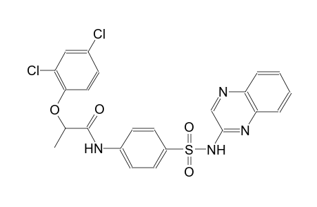 2-(2,4-dichlorophenoxy)-N-{4-[(2-quinoxalinylamino)sulfonyl]phenyl}propanamide