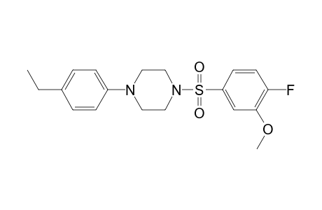 1-(4-Ethylphenyl)-4-[(4-fluoro-3-methoxyphenyl)sulfonyl]piperazine