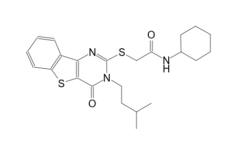 N-cyclohexyl-2-[(3-isopentyl-4-oxo-3,4-dihydro[1]benzothieno[3,2-d]pyrimidin-2-yl)sulfanyl]acetamide