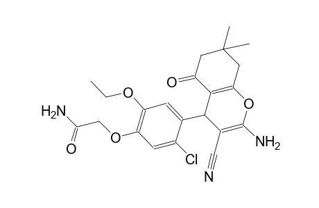 2-[4-(2-amino-3-cyano-7,7-dimethyl-5-oxo-5,6,7,8-tetrahydro-4H-chromen-4-yl)-5-chloro-2-ethoxyphenoxy]acetamide