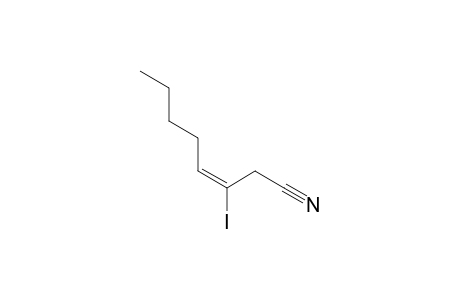 (E)-3-Iodo-3-octenenitrile