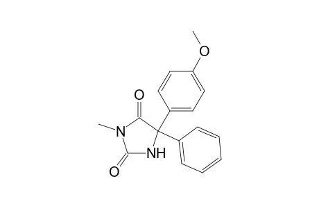 2,4-Imidazolidinedione, 5-(4-methoxyphenyl)-3-methyl-5-phenyl-