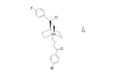 3-PARA-FLUOROPHENYL-3-HYDROXY-N-(4'-PARA-BrOMOPHENYL-4'-OXOBUTYL)-QUINUClIDINIUM_CHLORIDE