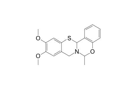 6-METHYL-10,11-DIMETHOXY-6H,8H,13AH-[1,3]-BENZOXAZINO-[4,3-B]-[1,3]-BENZOTHIAZINE