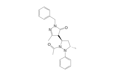 1-BENZYL-3-METHYL-4-(1-ACETYL-2-PHENYL-3-METHYLPYRAZOLIDIN-5-YL)-PYRAZOL-5-ONE