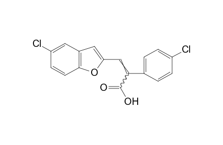 5-chloro-alpha-(p-chlorophenyl)-2-benzofuranacrylic acid