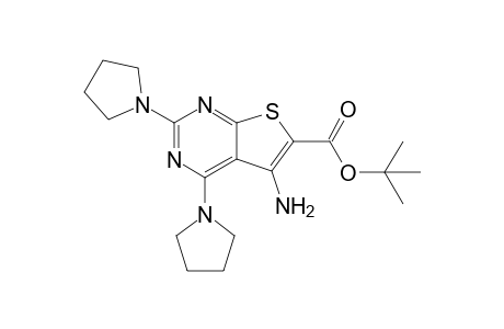 5-amino-2,4-bis(1-pyrrolidinyl)-6-thieno[2,3-d]pyrimidinecarboxylic acid tert-butyl ester