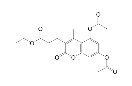 5,7-Diacetoxy-3-ethoxycarbonylethyl-4-methyl-coumarin